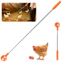 Load image into Gallery viewer, Egg Grabber for Chicken Eggs Extendable Stainless Steel Egg Picker Tool with Non-Slip Handle, Long Reach Egg Lifter for Picking Eggs from Coop, Poultry Nest, and Farm Use