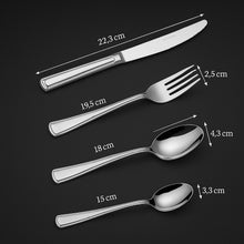 Load image into Gallery viewer, 16-Piece Silverware Set for 4, Premium Stainless Steel Flatware Cutlery Set with Forks, Knives, Spoons &amp; Teaspoons, Modern Dishwasher Safe Utensil Set for Home, Kitchen &amp; Dining