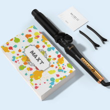 Load image into Gallery viewer, 1.25in Ceramic Tourmaline Barrel for Hair Curling, Professional Hair Curler up to 410°F with Dual Voltage, Hair Weaving Style Tool Gift for Girls Women