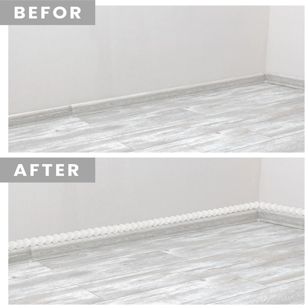 10ft Walls Decorative Bead, Flexible Molding Trim Peel and Stick for Bathroom Mirror, Backsplash, Tile, Ceiling, Cabinet & TV Edge