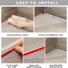 Load image into Gallery viewer, 10ft Walls Decorative Bead, Flexible Molding Trim Peel and Stick for Bathroom Mirror, Backsplash, Tile, Ceiling, Cabinet &amp; TV Edge