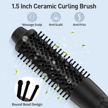 Load image into Gallery viewer, MAXT 5 in 1 Curling Iron Wand Set Dual Voltage 0.35-1.25&quot; Replaceable Ceramic Wand Curler with Glove &amp; Clips Black