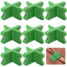 Load image into Gallery viewer, Deck Spacer Tool Set, 8pcs Reusable ABS Deck Board Spacers with 4 Gap Sizes (1/16", 1/8", 3/16", 1/4") Consistent Decking Alignment for Wood, Composite, PVC, Hardwood Boards