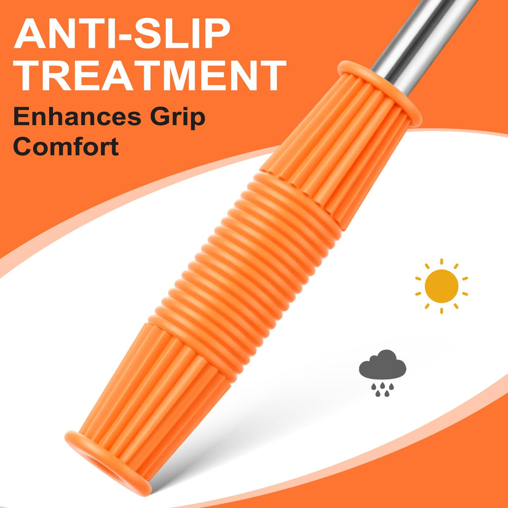 Egg Grabber for Chicken Eggs Extendable Stainless Steel Egg Picker Tool with Non-Slip Handle, Long Reach Egg Lifter for Picking Eggs from Coop, Poultry Nest, and Farm Use